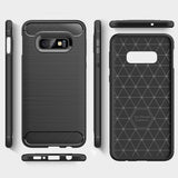 Maxbell Carbon Fiber TPU Soft Cover Suitable for Samsung Galaxy S10 E Black - Aladdin Shoppers