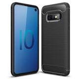 Maxbell Carbon Fiber TPU Soft Cover Suitable for Samsung Galaxy S10 E Black - Aladdin Shoppers