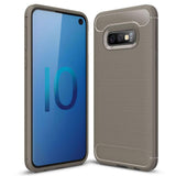 Maxbell Carbon Fiber TPU Soft Cover Suitable for Samsung Galaxy S10 E Gray - Aladdin Shoppers