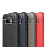 Maxbell Carbon Fiber TPU Soft Cover Suitable for Samsung Galaxy S10 E Red - Aladdin Shoppers