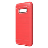 Maxbell Carbon Fiber TPU Soft Cover Suitable for Samsung Galaxy S10 E Red - Aladdin Shoppers