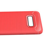 Maxbell Carbon Fiber TPU Soft Cover Suitable for Samsung Galaxy S10 E Red - Aladdin Shoppers