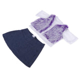 Maxbell Casual Outfits Plush Tee & Denim Skirt For 18inch Dolls Purple - Aladdin Shoppers