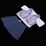 Maxbell Casual Outfits Plush Tee & Denim Skirt For 18inch Dolls Purple - Aladdin Shoppers