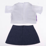 Maxbell Casual Outfits Plush Tee & Denim Skirt For 18inch Dolls Purple - Aladdin Shoppers