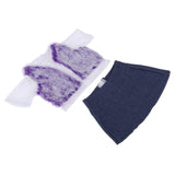 Maxbell Casual Outfits Plush Tee & Denim Skirt For 18inch Dolls Purple - Aladdin Shoppers