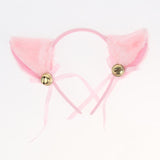 Maxbell Cat Cosplay Set Plush Gloves Kitten Ear Tail Collar Paws Party Costume Pink - Aladdin Shoppers