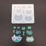 Maxbell Cat Shape Cabochon Pendants Charms Mould Resin Casting Mold for DIY Jewelry Making Necklace Bracelet Earrings - Aladdin Shoppers