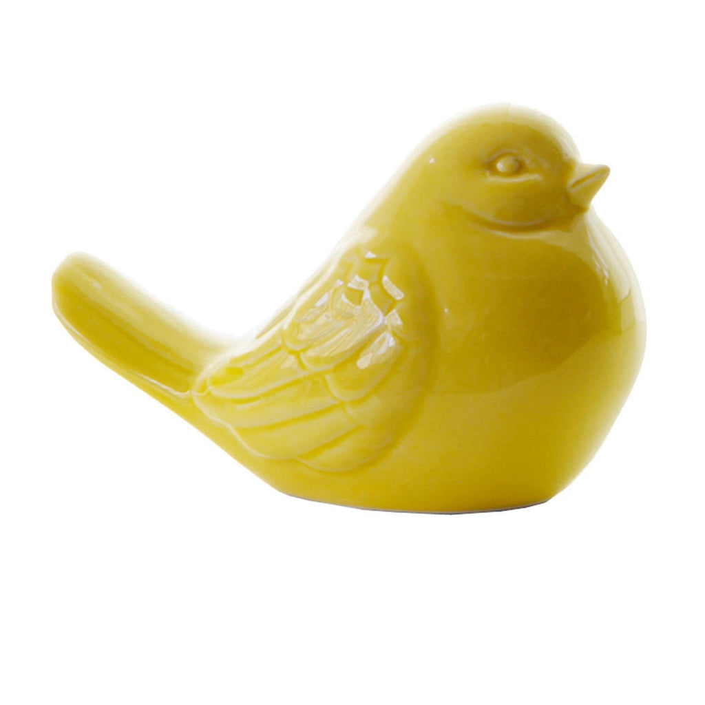 Maxbell Ceramic Bird Shaped Ornament Statue Figurine Photo Props Home Decor -Yellow - Aladdin Shoppers