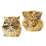 Maxbell Ceramic Candle Holder Owl Shaped Tea Light Tealight Candleholder Ornament A - Aladdin Shoppers