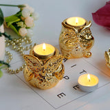 Maxbell Ceramic Candle Holder Owl Shaped Tea Light Tealight Candleholder Ornament B - Aladdin Shoppers