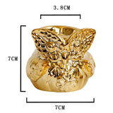 Maxbell Ceramic Candle Holder Owl Shaped Tea Light Tealight Candleholder Ornament B - Aladdin Shoppers