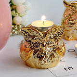 Maxbell Ceramic Candle Holder Owl Shaped Tea Light Tealight Candleholder Ornament B - Aladdin Shoppers