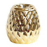 Maxbell Ceramic Candle Holder Pineapple Shaped Candleholder Ornament Golden S - Aladdin Shoppers