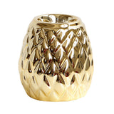 Maxbell Ceramic Candle Holder Pineapple Shaped Candleholder Ornament Golden S - Aladdin Shoppers