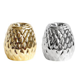 Maxbell Ceramic Candle Holder Pineapple Shaped Candleholder Ornament Golden S - Aladdin Shoppers