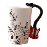 Maxbell Ceramic Cup Coffee Mug Instrument Mug Creative Gift Red Guitar - Aladdin Shoppers