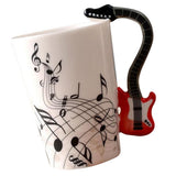 Maxbell Ceramic Cup Coffee Mug Instrument Mug Creative Gift Red Guitar - Aladdin Shoppers