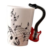Maxbell Ceramic Cup Coffee Mug Instrument Mug Creative Gift Red Guitar - Aladdin Shoppers