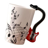 Maxbell Ceramic Cup Coffee Mug Instrument Mug Creative Gift Red Guitar - Aladdin Shoppers