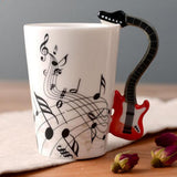 Maxbell Ceramic Cup Coffee Mug Instrument Mug Creative Gift Red Guitar - Aladdin Shoppers