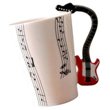 Maxbell Ceramic Cup Coffee Mug Instrument Mug Creative Gift Red Guitar Stave - Aladdin Shoppers