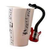 Maxbell Ceramic Cup Coffee Mug Instrument Mug Creative Gift Red Guitar Stave - Aladdin Shoppers