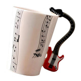 Maxbell Ceramic Cup Coffee Mug Instrument Mug Creative Gift Red Guitar Stave - Aladdin Shoppers