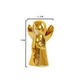 Maxbell Ceramic Fairy Angel Shaped Figurine Ornament Gift Home Decoration Gold - Aladdin Shoppers