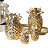 Maxbell Ceramic Golden Pineapple Figurine Ornament Artificial Fruit Showpiece L - Aladdin Shoppers