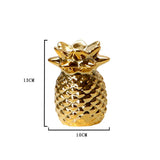 Maxbell Ceramic Golden Pineapple Figurine Ornament Artificial Fruit Showpiece L - Aladdin Shoppers