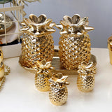 Maxbell Ceramic Golden Pineapple Figurine Ornament Artificial Fruit Showpiece L - Aladdin Shoppers