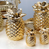Maxbell Ceramic Golden Pineapple Figurine Ornament Artificial Fruit Showpiece L - Aladdin Shoppers