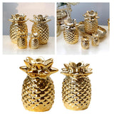 Maxbell Ceramic Golden Pineapple Figurine Ornament Artificial Fruit Showpiece S - Aladdin Shoppers