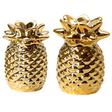 Maxbell Ceramic Golden Pineapple Figurine Ornament Artificial Fruit Showpiece S - Aladdin Shoppers