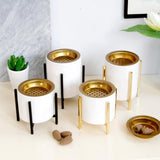 Maxbell Ceramic Incense Burner Censer with Bracket Gasket Home Deco Black Bracket-L - Aladdin Shoppers