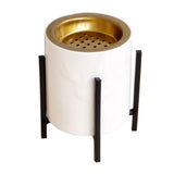 Maxbell Ceramic Incense Burner Censer with Bracket Gasket Home Deco Black Bracket-L - Aladdin Shoppers