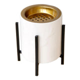 Maxbell Ceramic Incense Burner Censer with Bracket Gasket Home Deco Black Bracket-L - Aladdin Shoppers