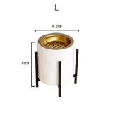 Maxbell Ceramic Incense Burner Censer with Bracket Gasket Home Deco Black Bracket-L - Aladdin Shoppers