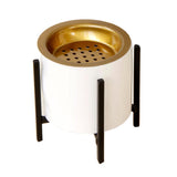 Maxbell Ceramic Incense Burner Censer with Bracket Gasket Home Deco Black Bracket-S - Aladdin Shoppers