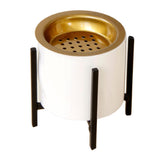 Maxbell Ceramic Incense Burner Censer with Bracket Gasket Home Deco Black Bracket-S - Aladdin Shoppers