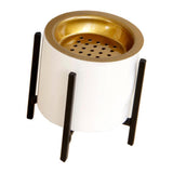 Maxbell Ceramic Incense Burner Censer with Bracket Gasket Home Deco Black Bracket-S - Aladdin Shoppers