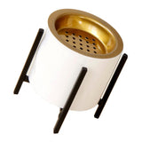 Maxbell Ceramic Incense Burner Censer with Bracket Gasket Home Deco Black Bracket-S - Aladdin Shoppers