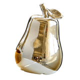 Maxbell Ceramic Pear Shaped Ornament Figurine Artificial Simulation Decor Golden - Aladdin Shoppers