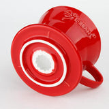 Maxbell Ceramic Pour Over Manual Espresso Coffee Dripper Cup Red/Yellow/Blue Red - Aladdin Shoppers