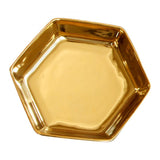 Maxbell Ceramic Trinkets Jewelry Tray Holder for Necklace Ring Hexagonal Plate - Aladdin Shoppers