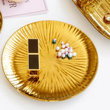 Maxbell Ceramic Trinkets Jewelry Tray Holder for Necklace Ring Ray Gold Plate - Aladdin Shoppers