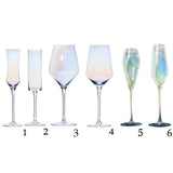 Maxbell Champagne Glasses Flutes Burgundy Red Wine Glasses Xmas Gift Wedding Party A - Aladdin Shoppers