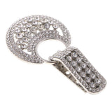 Maxbell Charming Crystal Rhinestone Duck-mouth Buckle Buttons Wedding Decoration Silver - Aladdin Shoppers