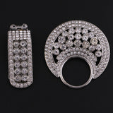 Maxbell Charming Crystal Rhinestone Duck-mouth Buckle Buttons Wedding Decoration Silver - Aladdin Shoppers
